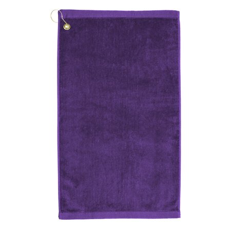 TOWELSOFT Premium 16 inch x 26 inch Velour Golf Towel with Corner Hook &Grommet Placement-Purple Golf-GV1201CL-ppl